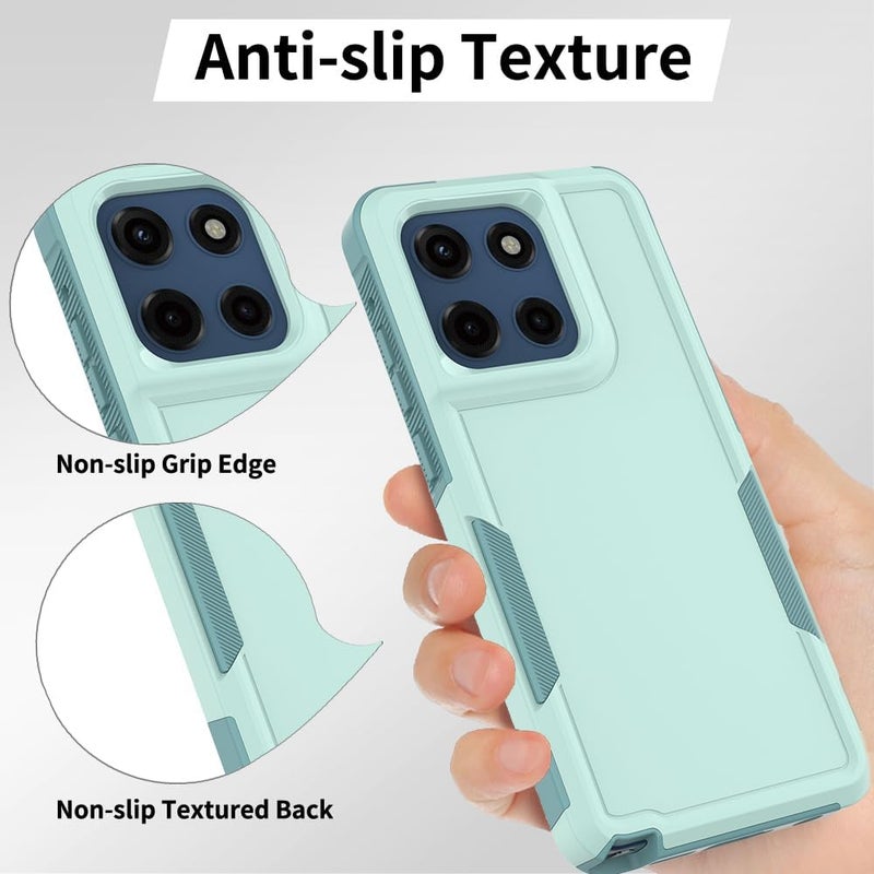 yuanming for Moto G Stylus 5G 2025 Case,[Military Grade Drop Tested] with Screen Protector,Dual Layer Protective Heavy Duty Cell Phone Cover Non-Slip Shockproof Case for Motorola G Stylus 5G 2025 (Green) - Image 5